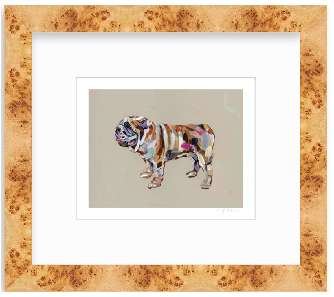 "Bulldog abstract" on paper