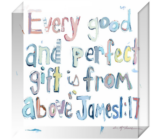 "James 1:17" Acrylic block