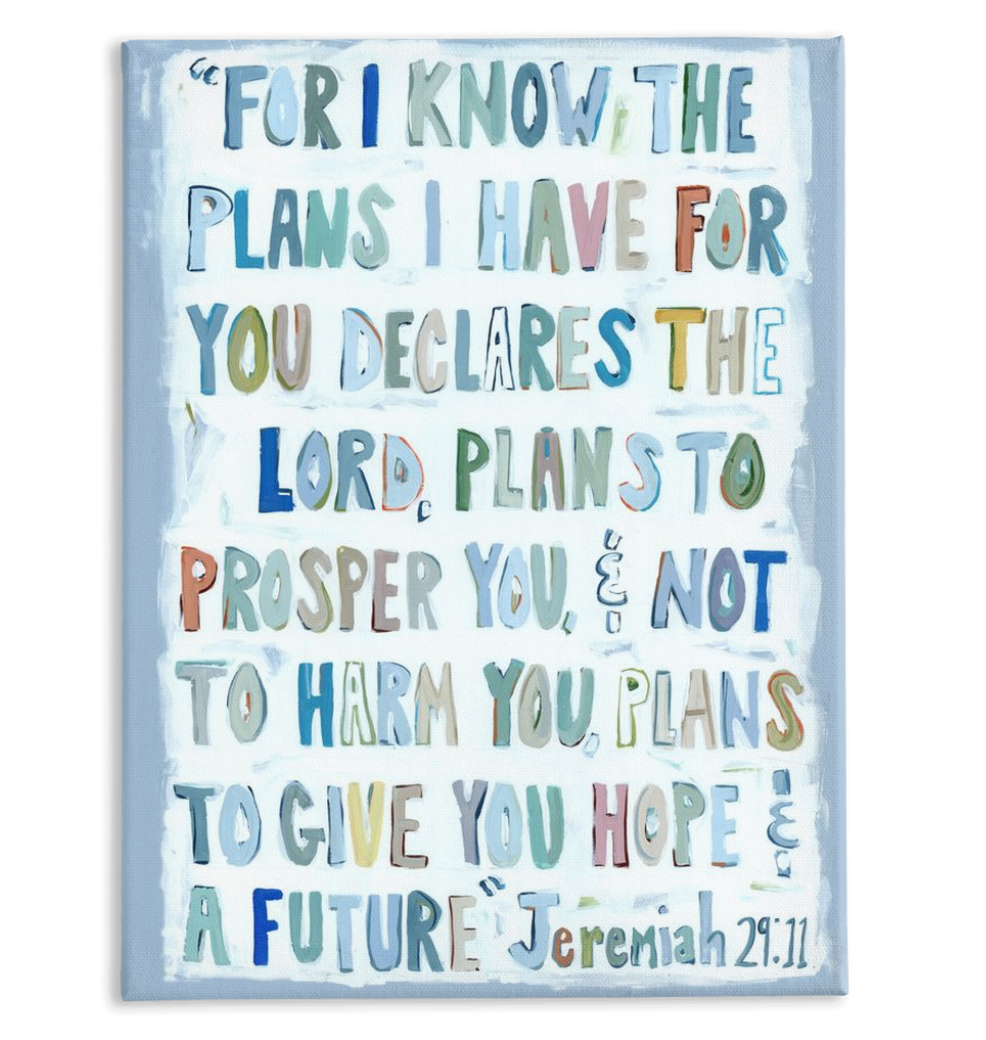 Jeremiah 29:11 on canvas