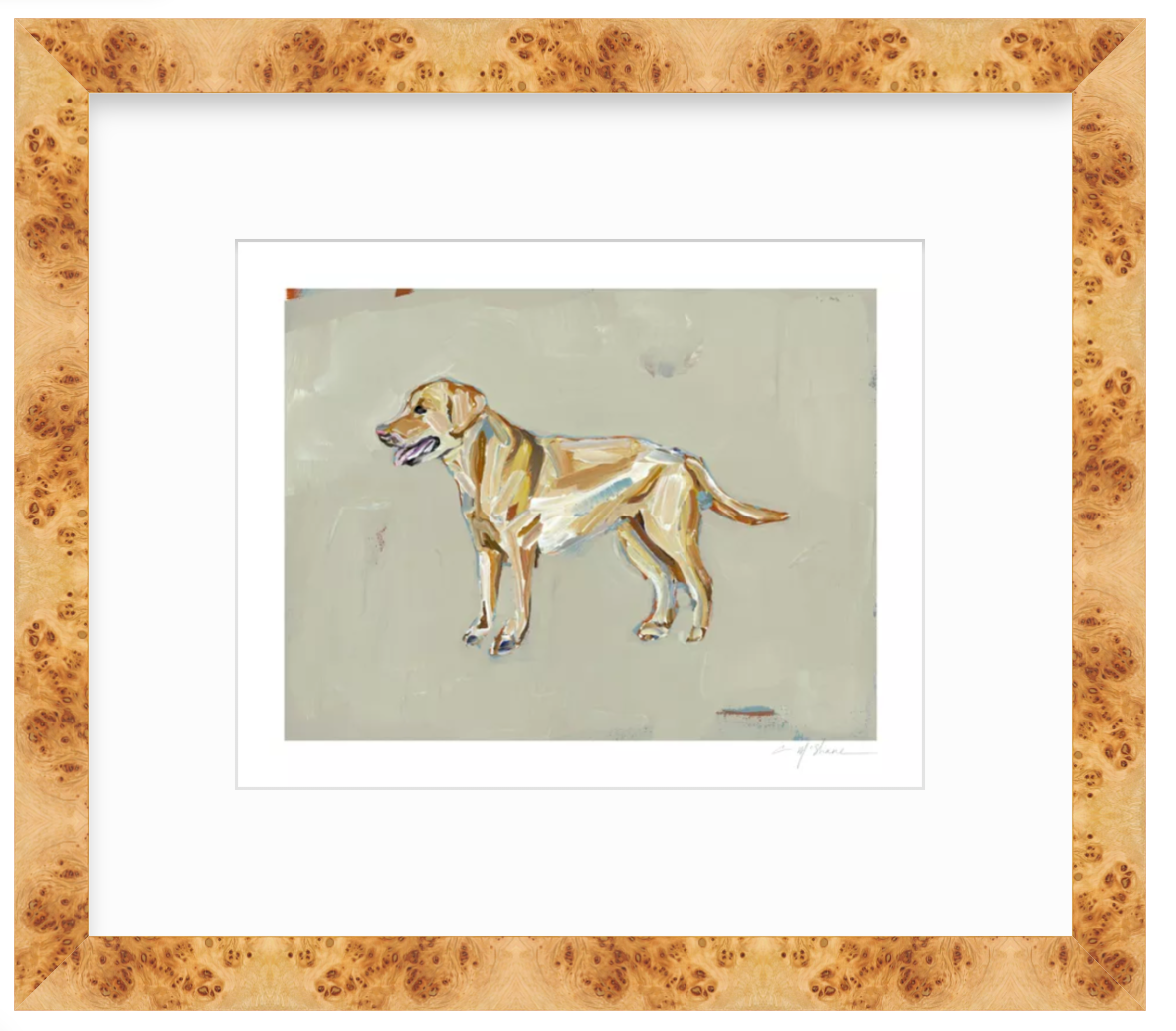 "Yellow Lab" tan print