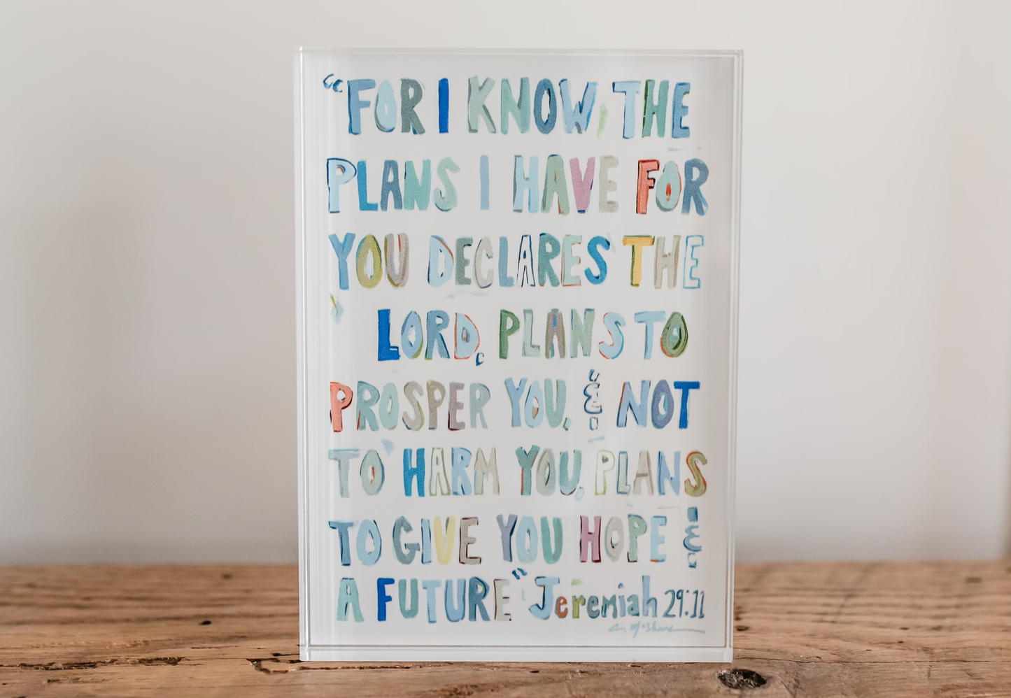 "Jeremiah" acrylic block