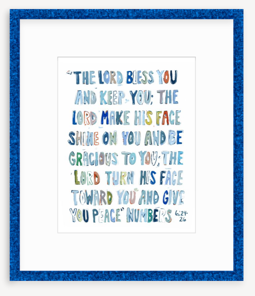 Numbers 6: 24-26 BLUES on paper