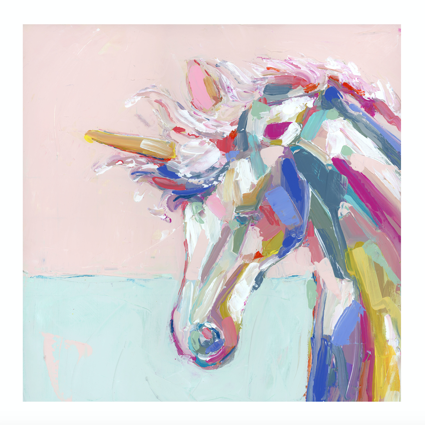 Rainbow Unicorn on paper