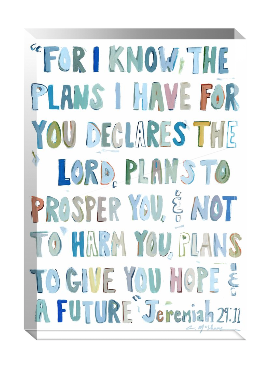 "Jeremiah" acrylic block