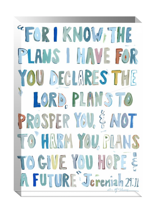 "Jeremiah" acrylic block