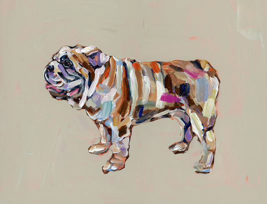 "Bulldog abstract" on paper
