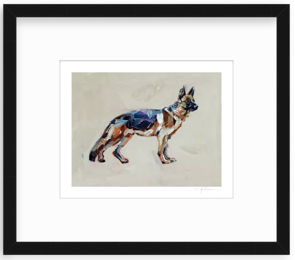"German Shepherd" on paper