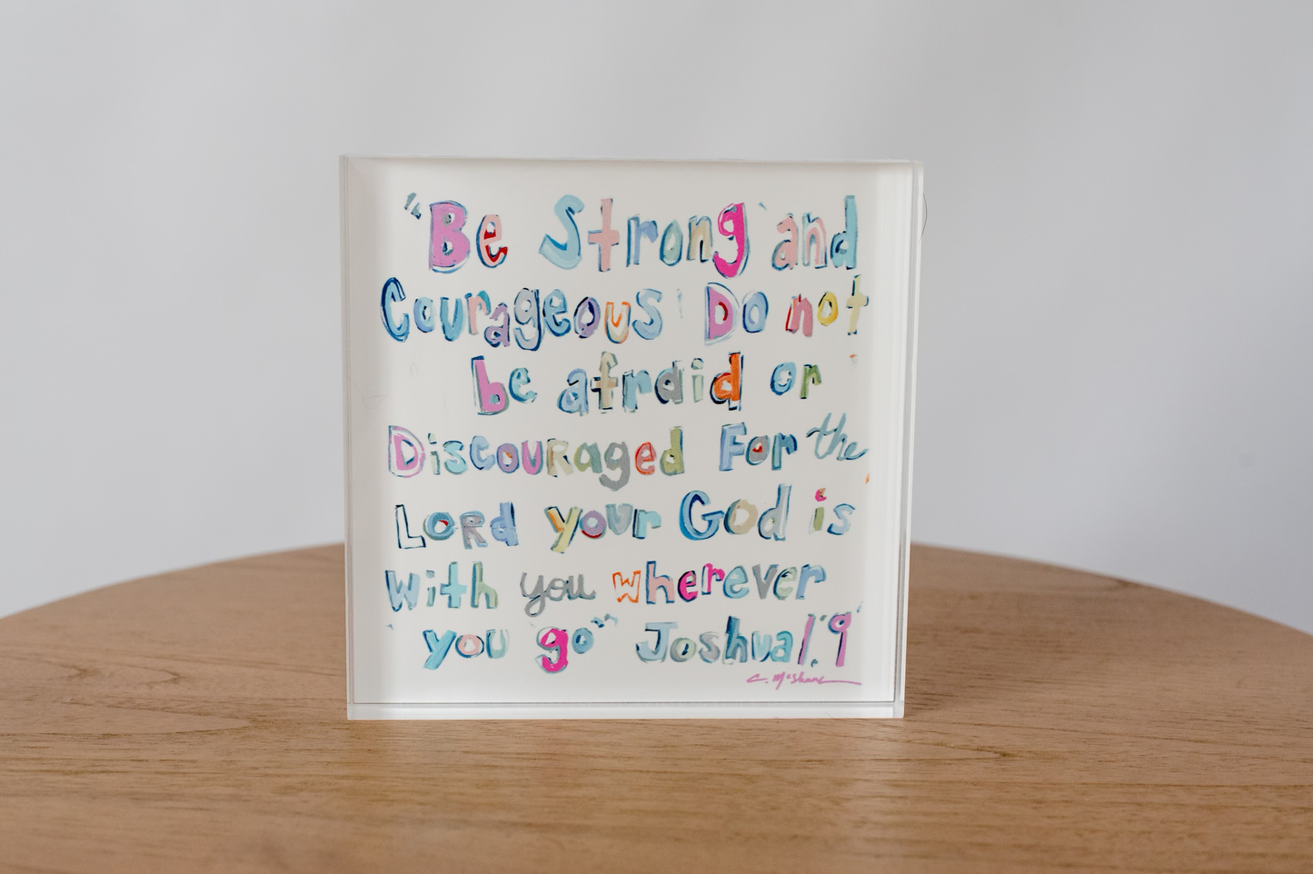 "Joshua" acrylic block