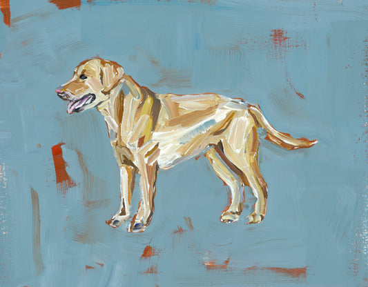 "Yellow Lab" blue print