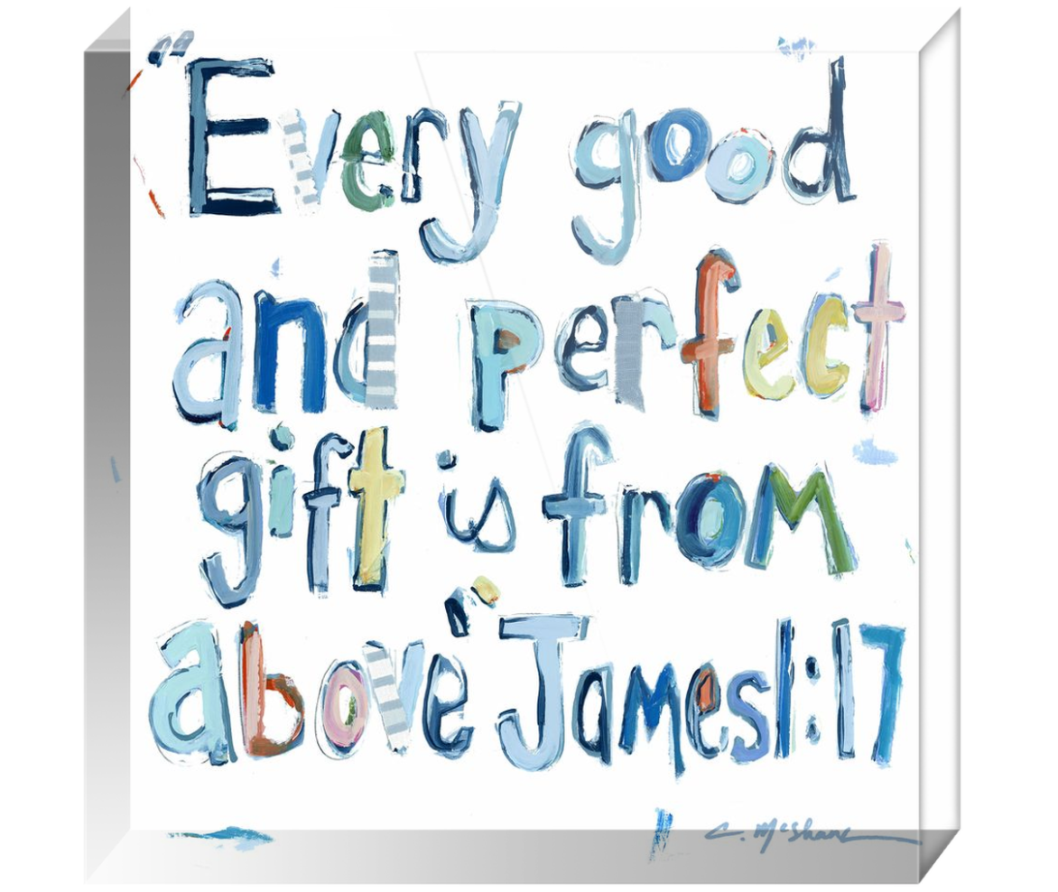 "James 1:17" Acrylic block