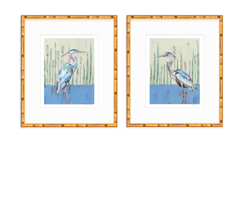 Blue Herons on paper (Set of 2)