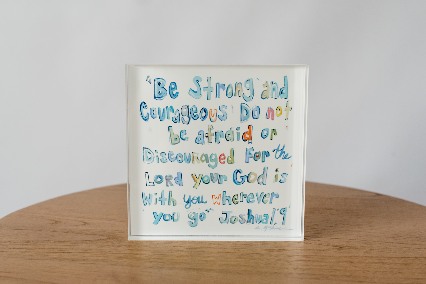 "Joshua" acrylic block