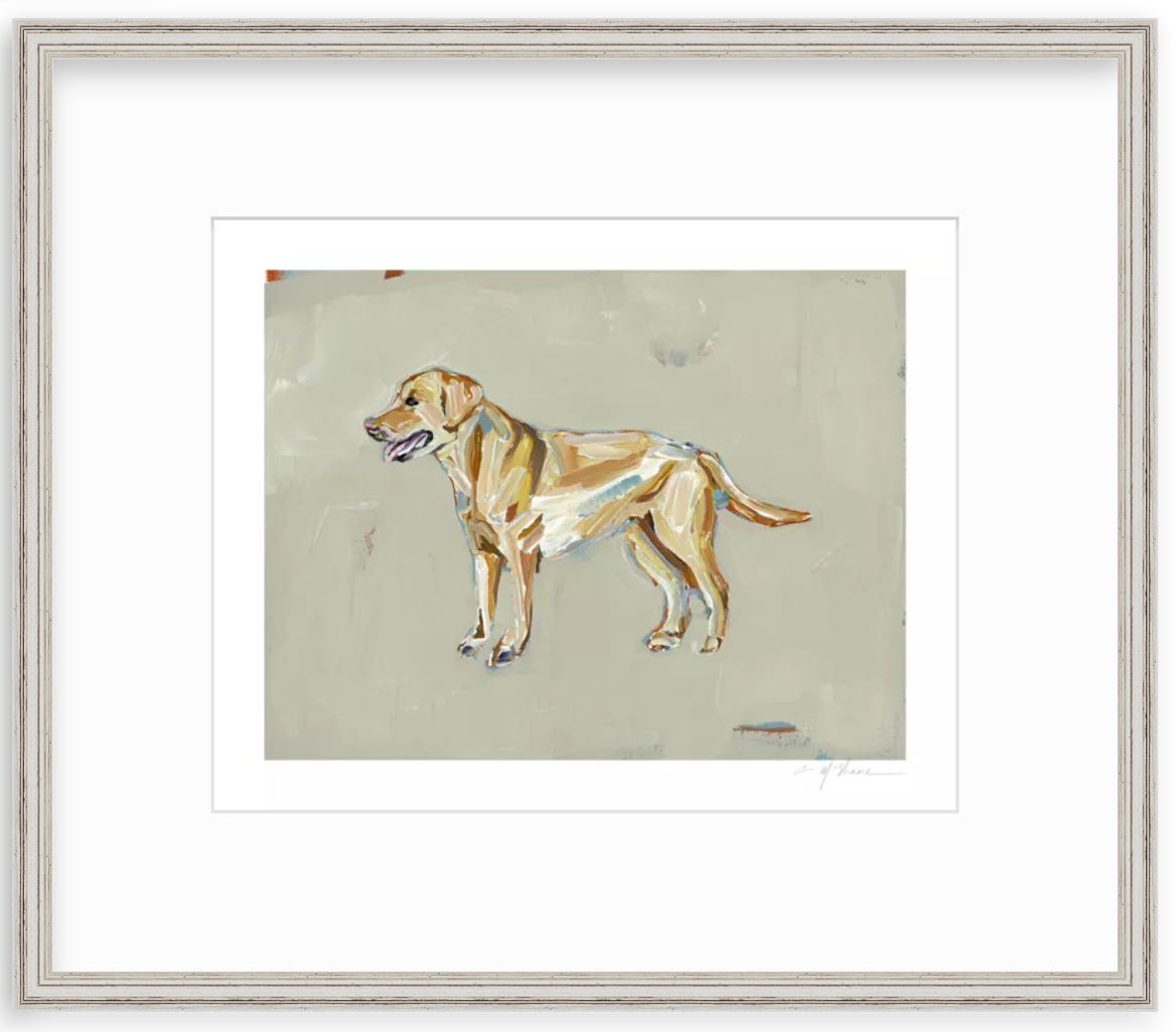 "Yellow Lab" tan print