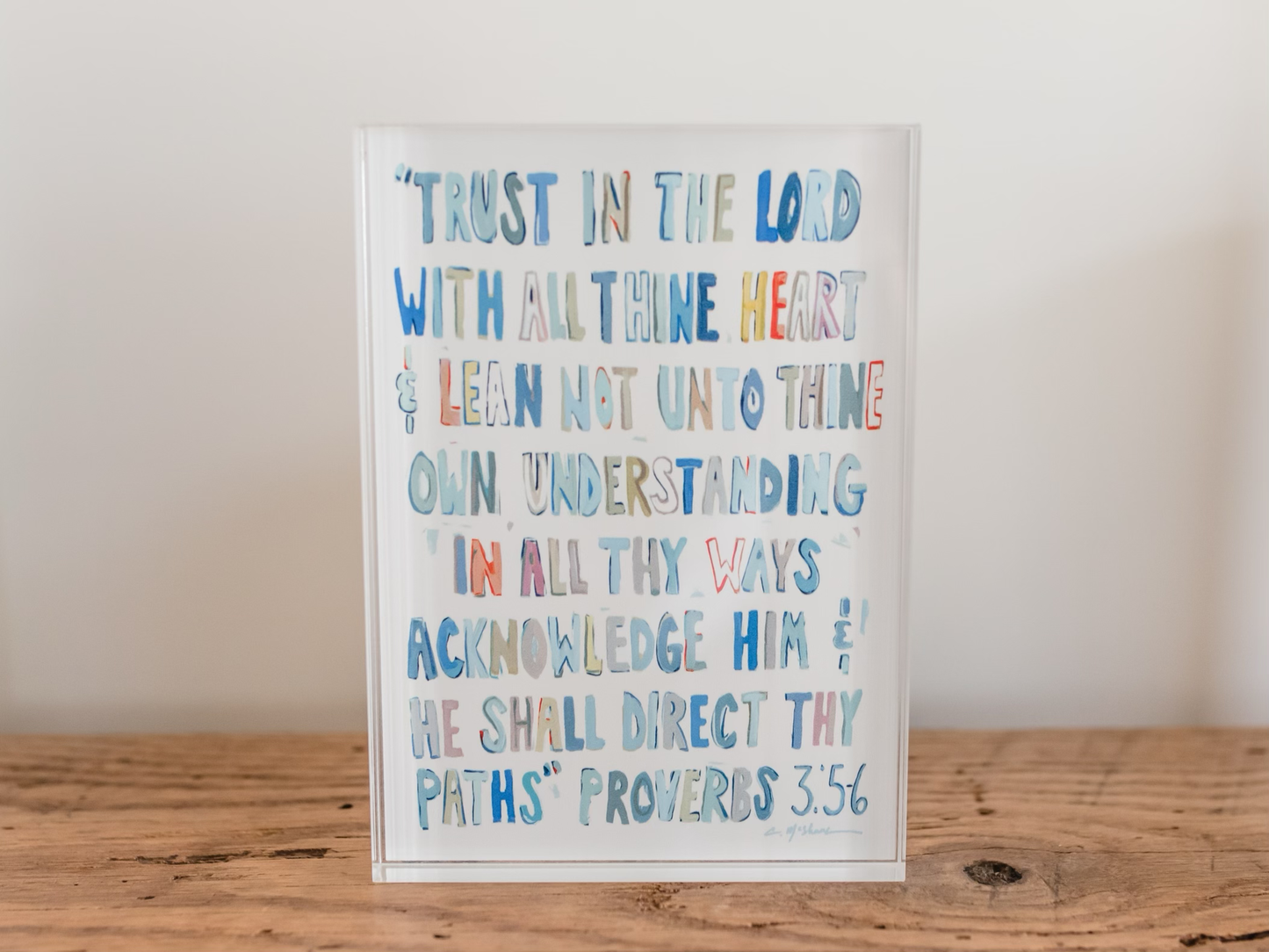 "Proverbs" acrylic block