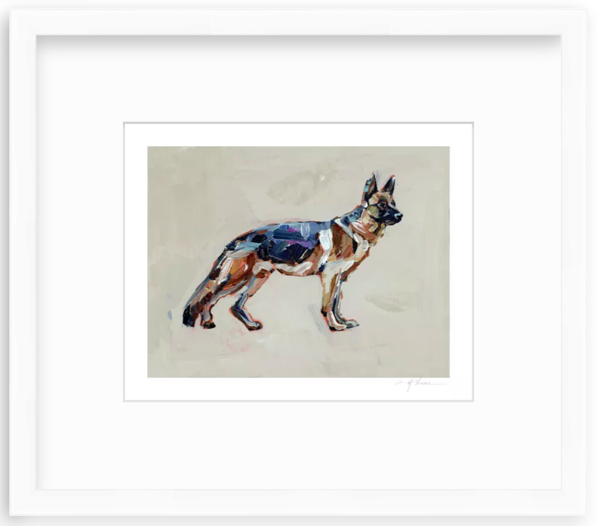 "German Shepherd" on paper