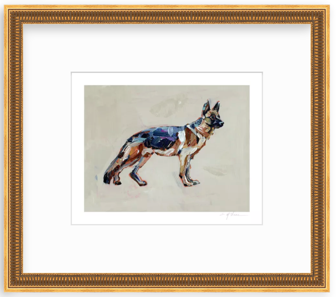 "German Shepherd" on paper