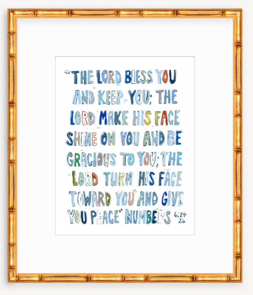 Numbers 6: 24-26 BLUES on paper