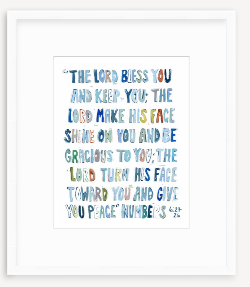 Numbers 6: 24-26 BLUES on paper