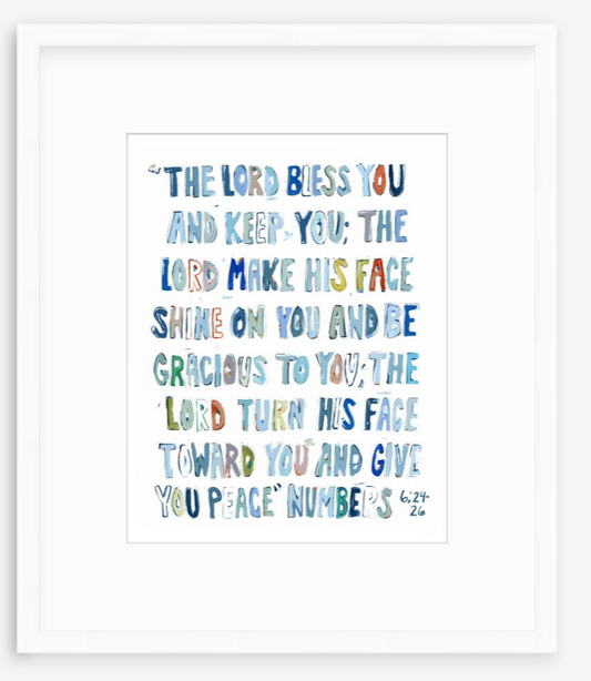 Numbers 6: 24-26 BLUES on paper