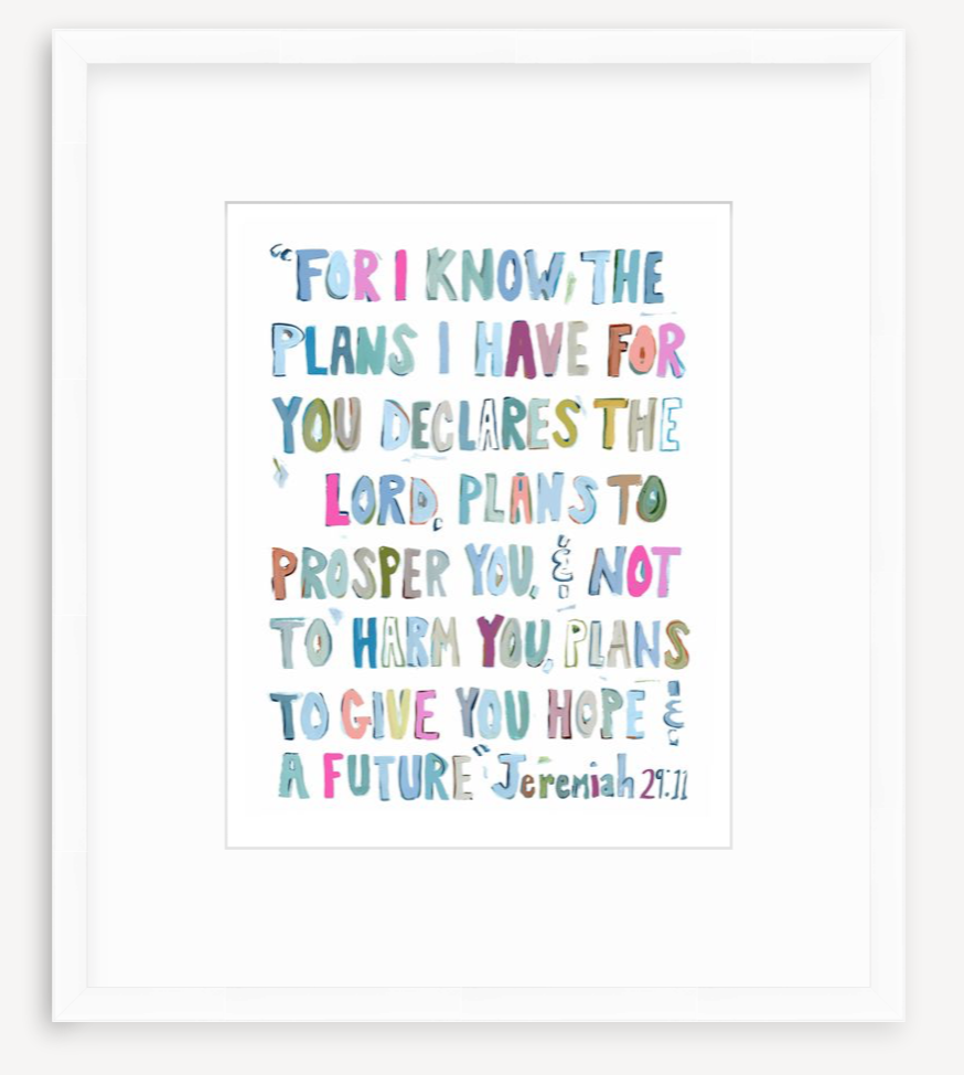 Jeremiah 29:11 PINKS on paper