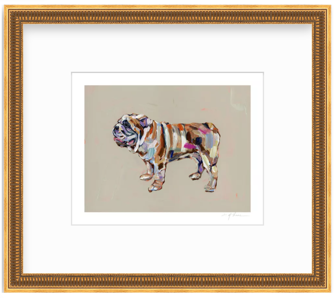 "Bulldog abstract" on paper
