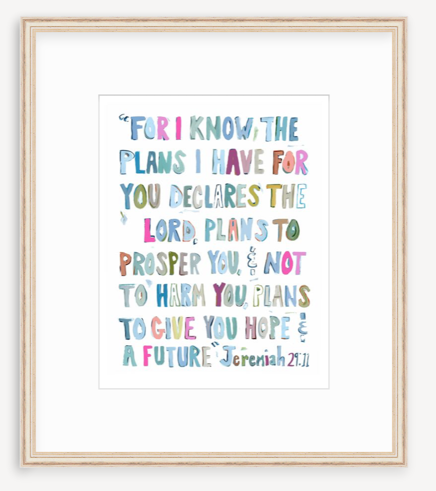 Jeremiah 29:11 PINKS on paper
