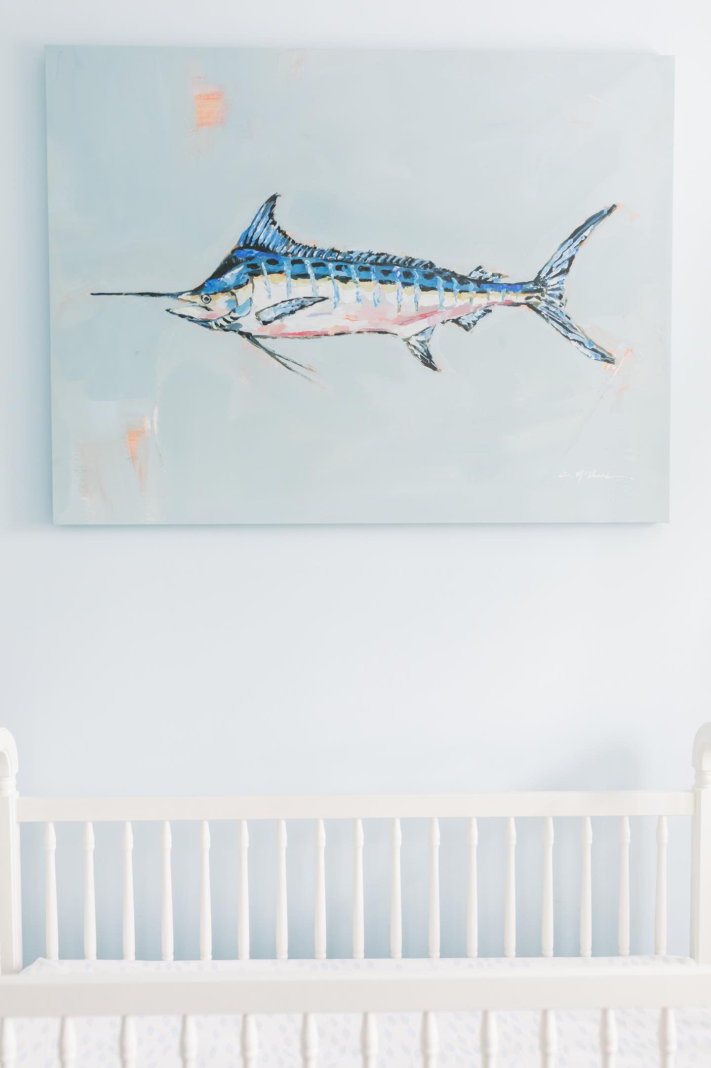 Blue Marlin on canvas