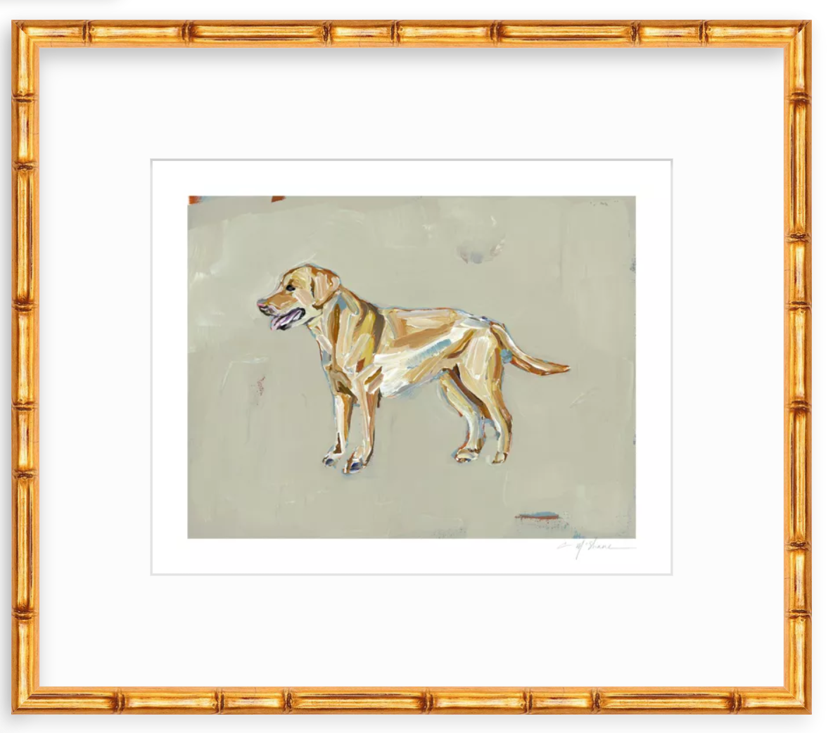 "Yellow Lab" tan print