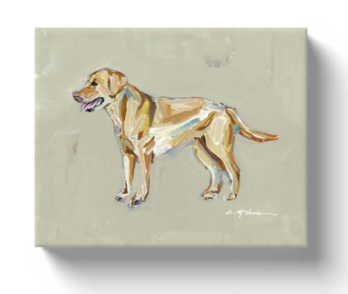 "Yellow Lab" tan print