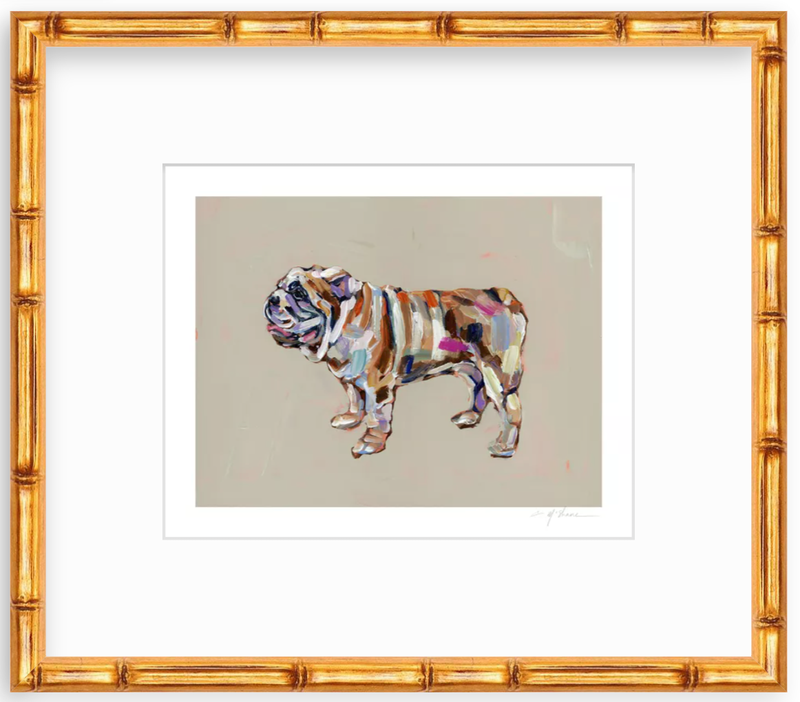 "Bulldog abstract" on paper