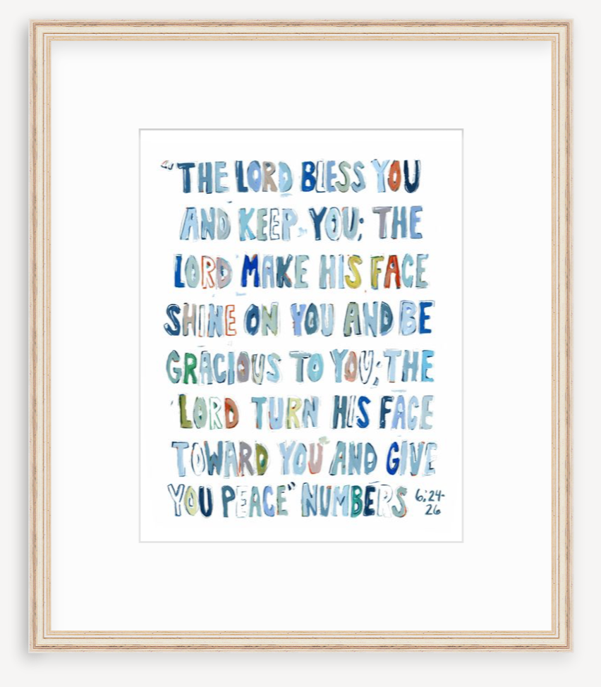 Numbers 6: 24-26 BLUES on paper