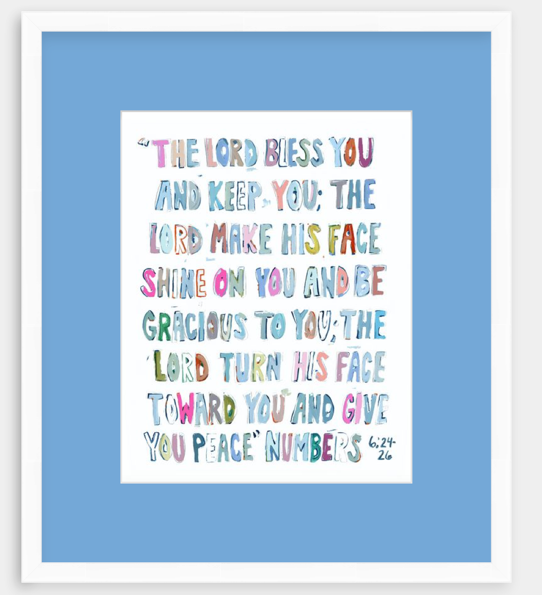 Numbers 6: 24-26 PINKS on paper