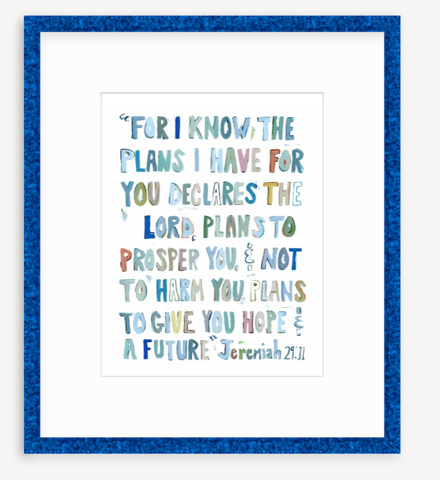 Jeremiah 29:11 BLUES on paper