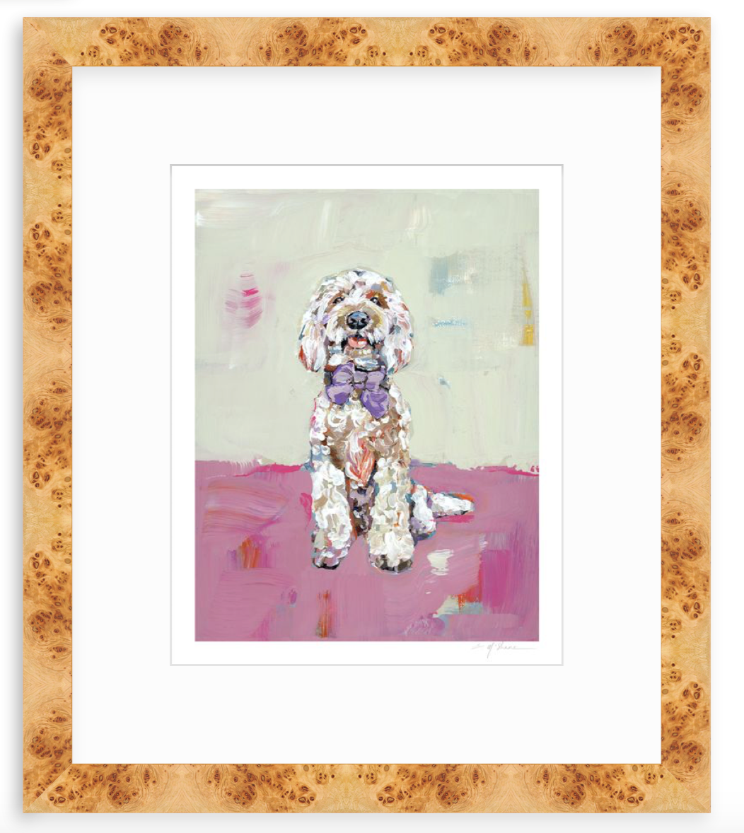 "Doodle (pink background)" on paperr