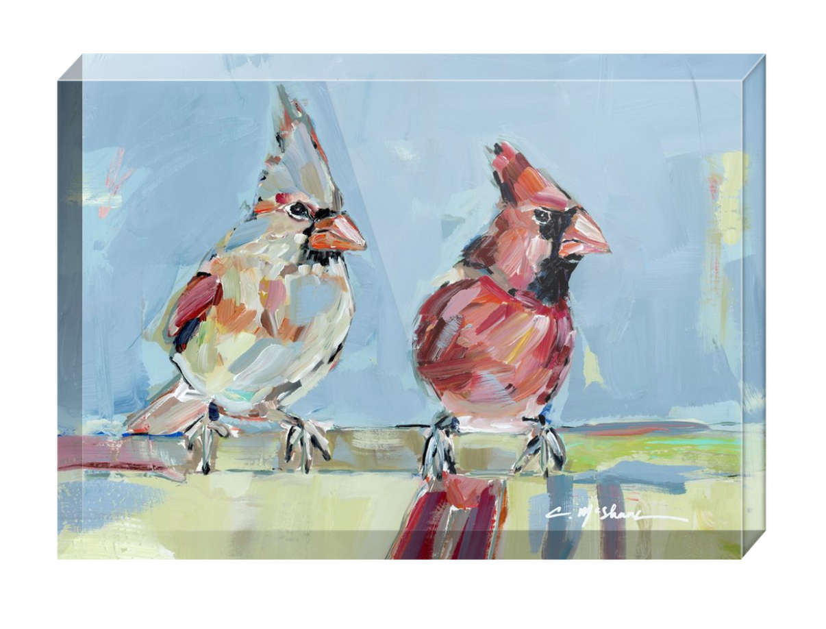 "Always Together" cardinals acrylic block