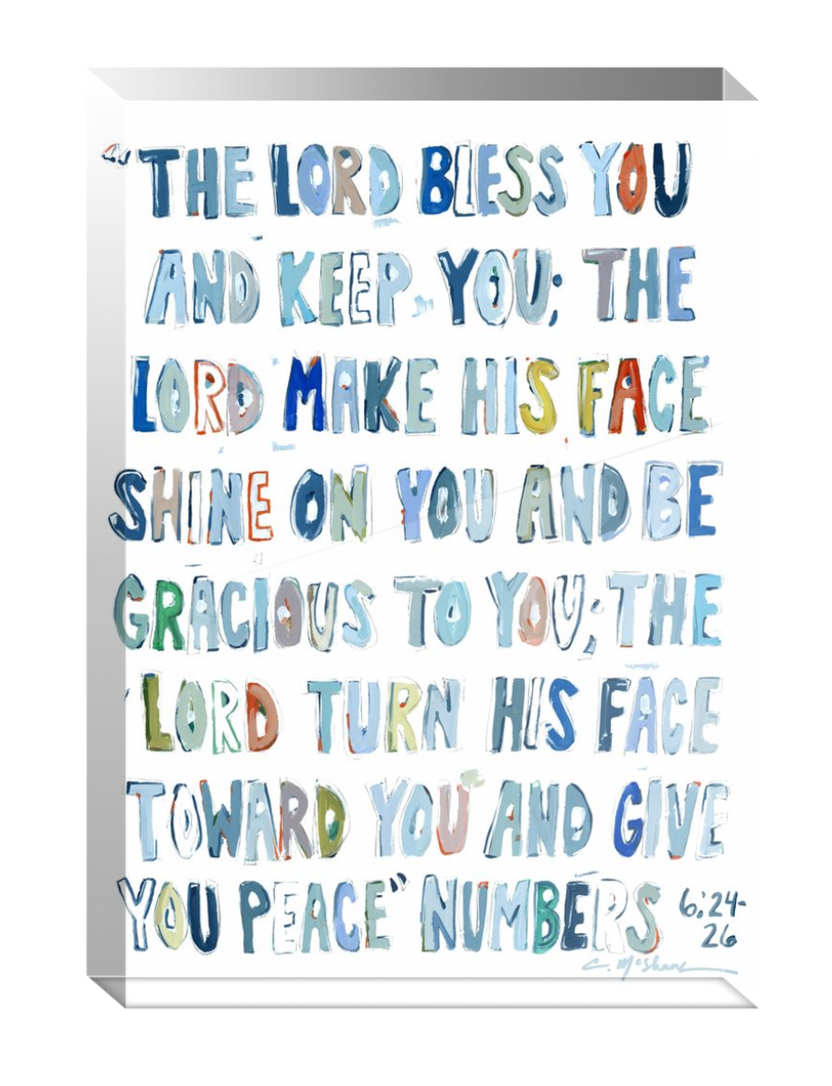 "Numbers" acrylic block