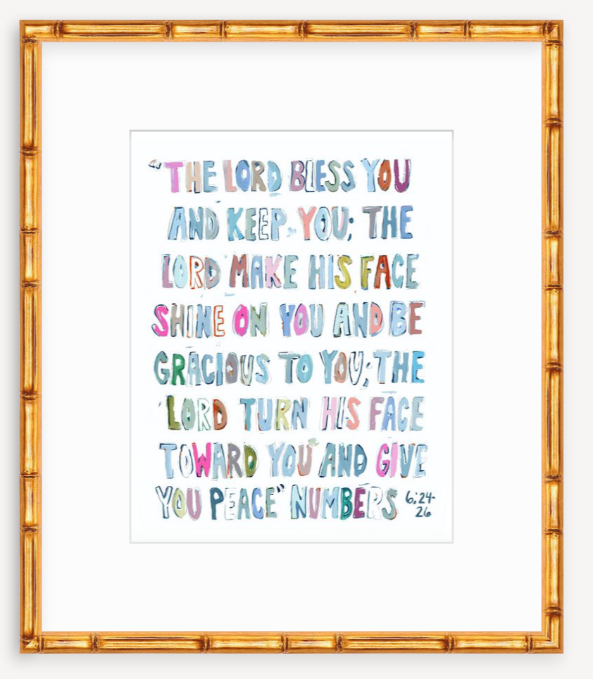 Numbers 6: 24-26 PINKS on paper