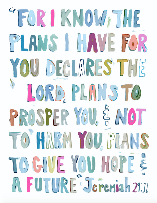 Jeremiah 29:11 PINKS on paper