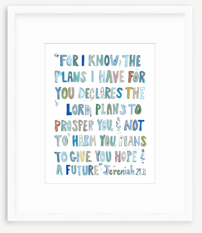 Jeremiah 29:11 BLUES on paper