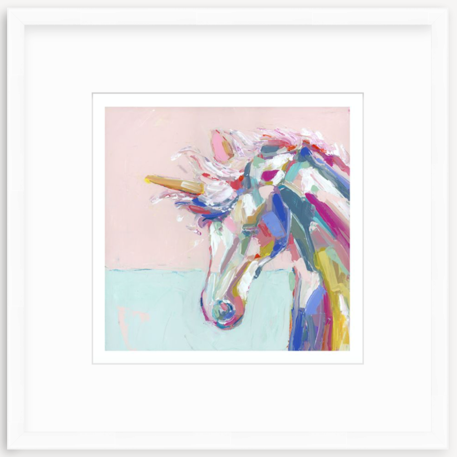 Rainbow Unicorn on paper