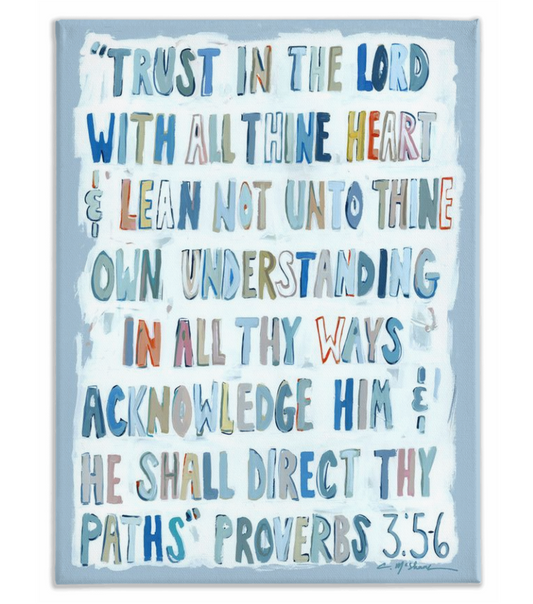 Proverbs 3:5-6 on canvas