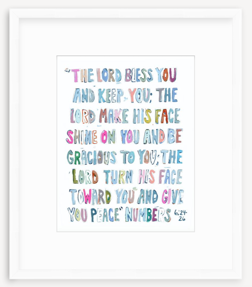 Numbers 6: 24-26 PINKS on paper