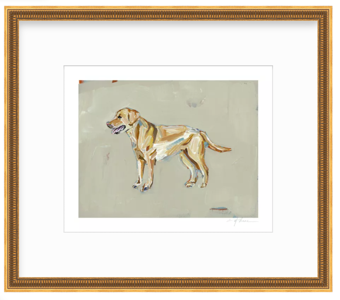 "Yellow Lab" tan print