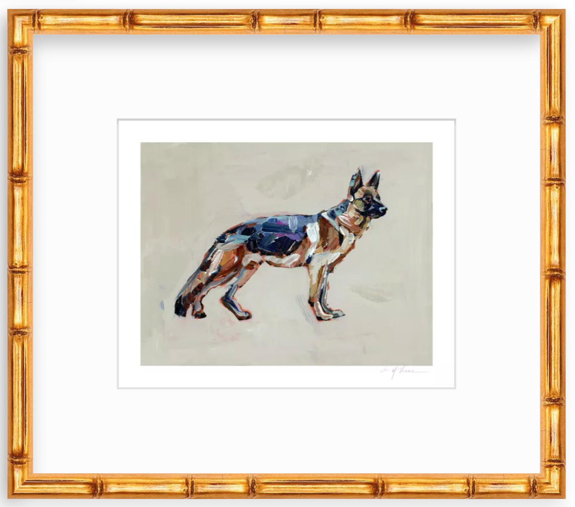 "German Shepherd" on paper