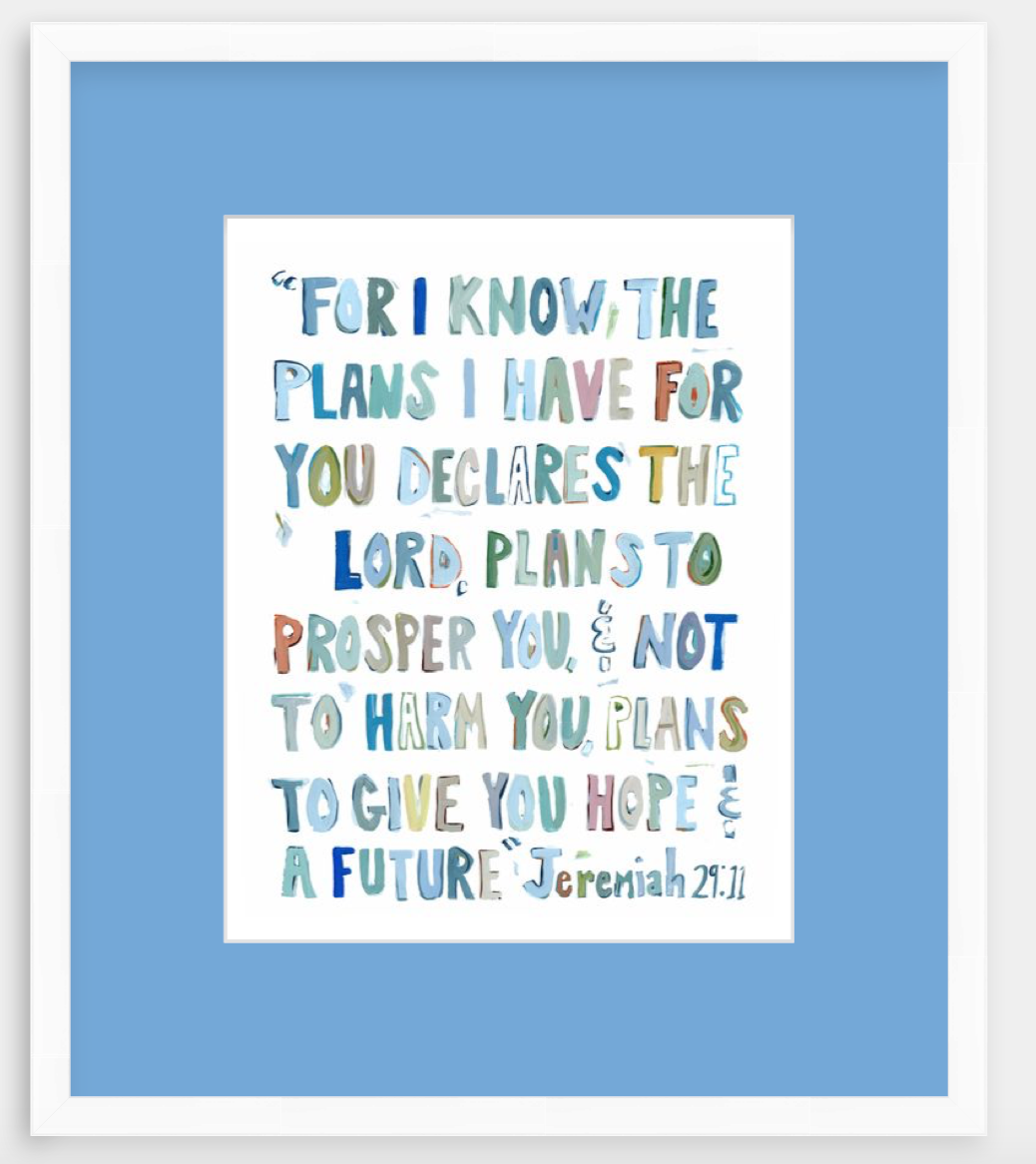 Jeremiah 29:11 BLUES on paper