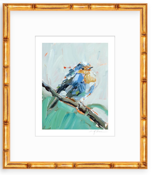 "Bluebird of Happiness" on paper