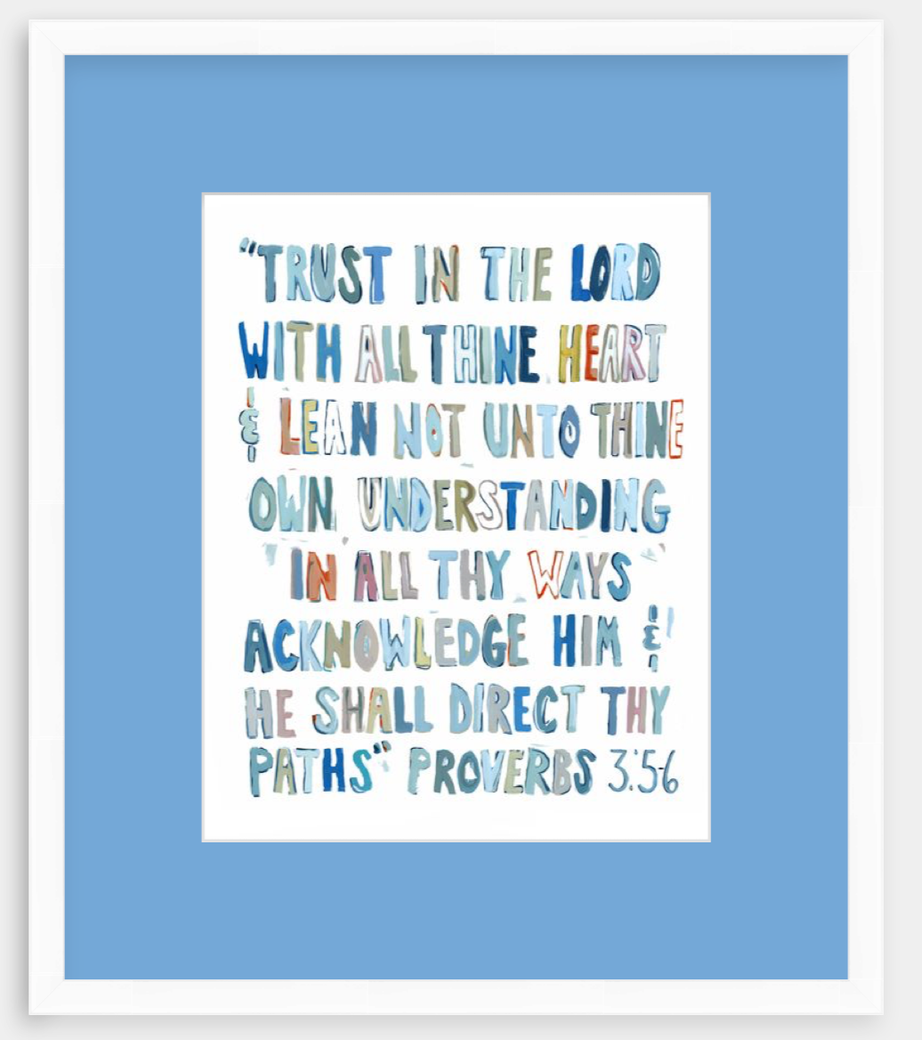 Proverbs 3: 5-6 BLUES on paper
