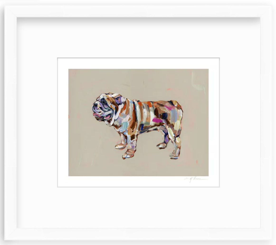 "Bulldog abstract" on paper