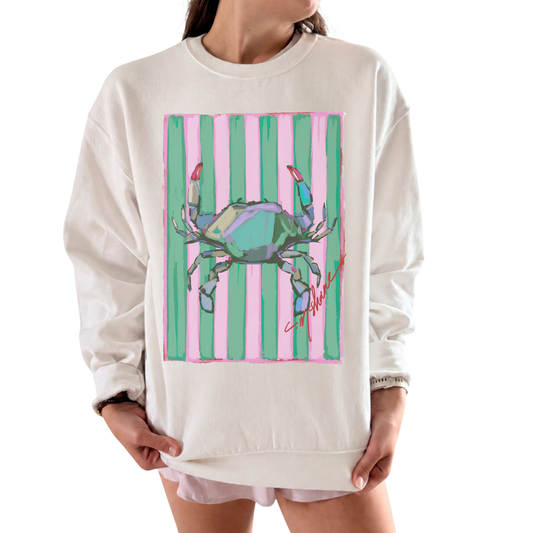 "Happy As a Crab" Art Sweatshirt