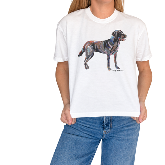 "Chocolate Lab Labrador Retriever" Dog Comfort Color Art-T-shirt